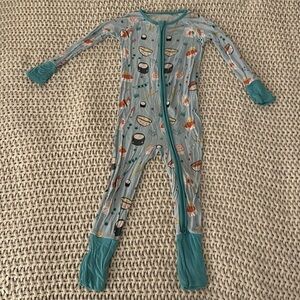 Little Sleepies Sushi Zippie. Size 12-18 Months.